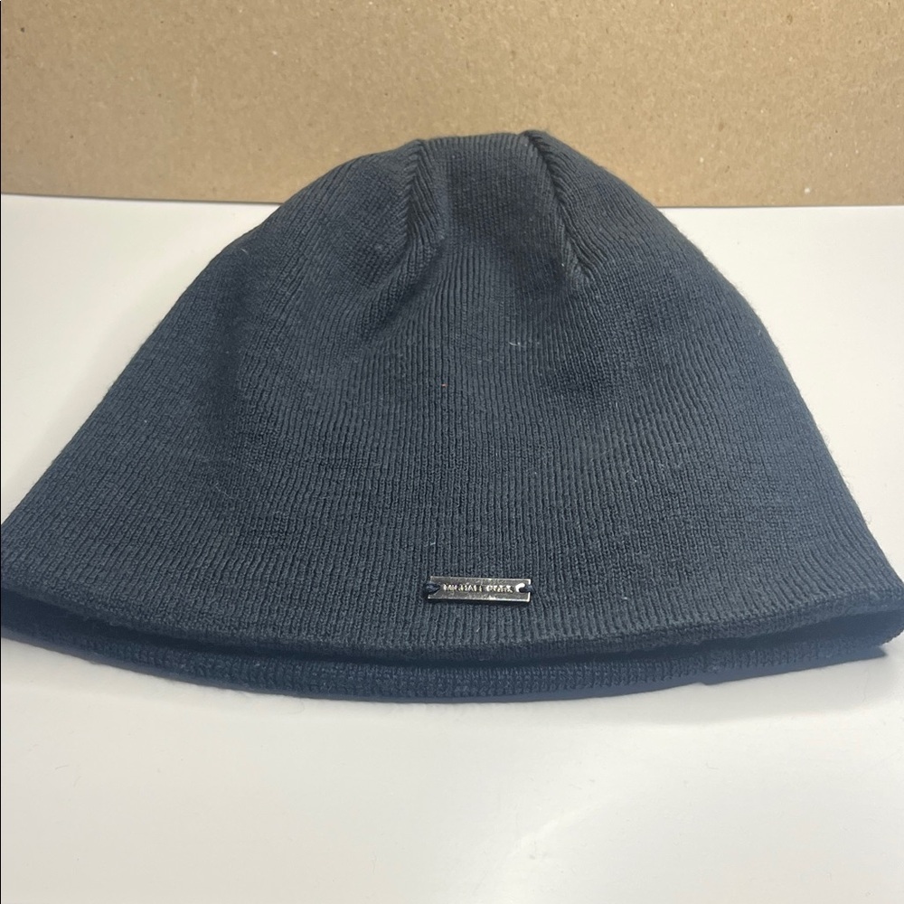 Michael Kors Navy Knit Beanie Reversible
